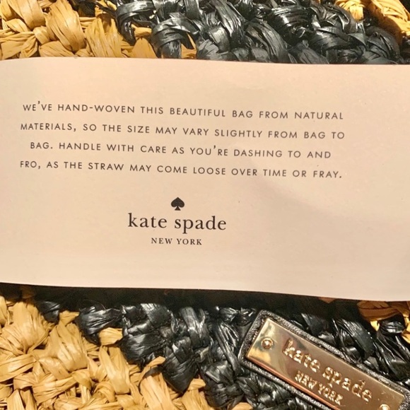 Kate Spade Bow STORYBOOK Straw Bag NWOT - Picture 7 of 14